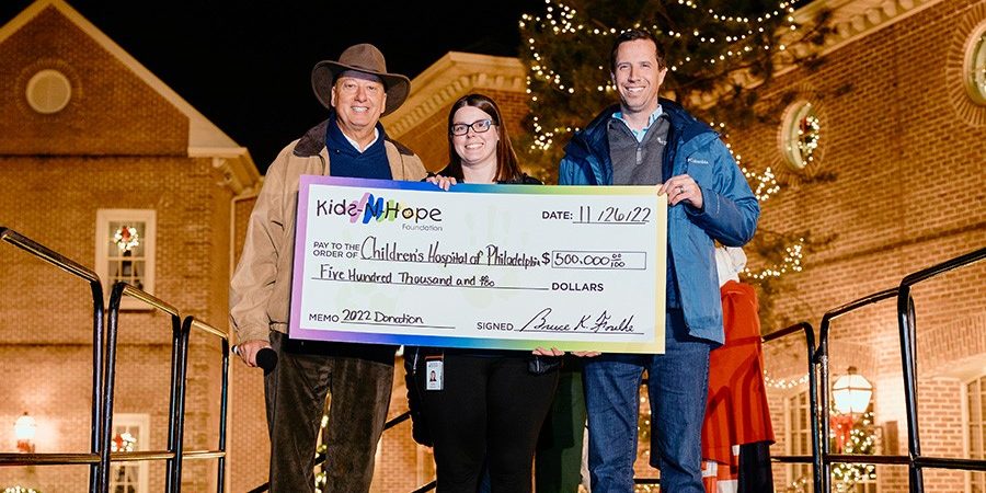 American Heritage’s Grand Illumination Event features holiday music, lights, and fireworks, as well as an end-of-year donation made to Children’s Hospital of Philadelphia from the Kids-N-Hope Foundation.